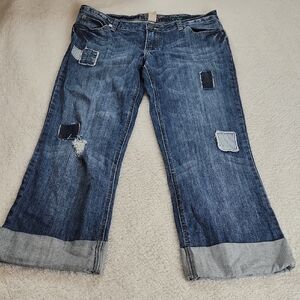 Women's Blue Patchwork Jeans Size 11 Arizona